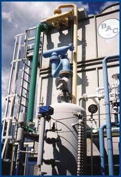 Propane evaporative condenser and receiver