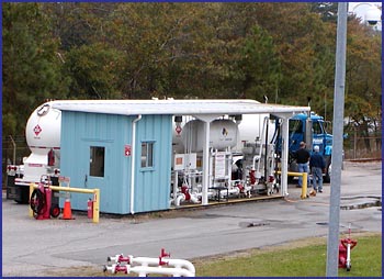 However the LPG is received, it usually leaves by truck.